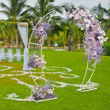 2Pcs Moon Arch Stand,2m/78.7in Height – Elegant Crescent Shaped Wedding Backdrop Frame, Multipurpose Double Bar Support Structure