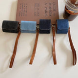 New Denim Cloth Pattern Earphone Bag For AirPods 1 2 3nd Gen For AirPods Pro 2 Case Luxury With Anti-lost Lanyard Protector