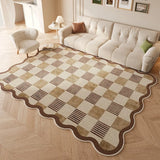 Dopamine Irregular Living Room Carpet Modern Cream Style High-end Sofa Coffee Table Floor Mat Special-shape Bedroom