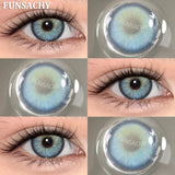 1 Pair New Color Contact Lenses for Eye Beautiful Pupil Fashion Blue Soft Lenses Gray Natural Contacts Yearly Cosmetics