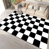 Minimalism Stripe Living Room Decoration Carpet Ins Nordic Bedroom Bedside Plush Non-slip Mat Luxury Study Cloakroom Soft Rug