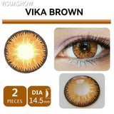 Anime Cosplay Colored Contact Lenses Yearly Disposable 1 Pair Violet Cute Big Eyes Soft Lenses for Cos Party Makeup