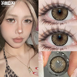 2Pcs NEW Colored Contact Lenses Large Diameter 14.5mm Brown Blue Beauty Pupils Gray Eyes Makeup Lens Fast Shiping