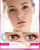 2pcs Natural Color Contact Lenses for Eyes Gray Contact Lens Fashion Blue Contact Lens Colored Eye Contacts Yearly Lens