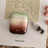 New Korea Simple Cute Transparent Gradient Earphone Case For AirPods Pro 2 Coffee Pendant Cover For AirPods 2 3 4 Soft Case