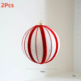 2Pcs Christmas Hot Air Balloon Pendants Flannel Tree Ornaments Creative Christmas Pendants Holiday Supplies Colorful Pearl Small
