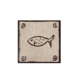 Seaside Tufting Seat Cushion Soft Chair Sofa Ocean Theme Tufted Fish Pad Home Office Warm Cozy Decor for Autumn Winter 36x40cm