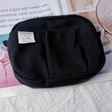 Large Capacity Canvas Storage Bag Simple Design For High School Students Multi-Layer Pencil Case And Bag For Boys And Girls