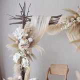 Pampas Grass Rose Table Centerpiece Ball,  Wedding Floral Arrangement，Road Lead, Event Stage, Floor Flower Ball, Window Display