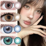  Colored Beautiful Pupil Contact Lenses Myopia Cosmetic for Eyes Artificial pupil Degree Contact  lens Prescription