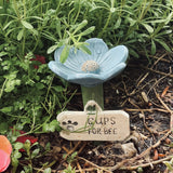 Resin Floral Bees Watering Station Feeding & Watering Supplies Garden Floral Bee Feeder with Butterfly Bath Tub Outdoor Decor