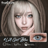 1 Pair Blue Colored Contact Lenses Gray Eye Lenses Natural Eyes Makeup Beauty 14.20mm Yearly Use