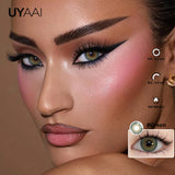 NEW 2PCS Color Contact Lenses For Eyes Gray Contacts Lenses Green Colored Pupils Makeup Natual Pupils Cosmetic Lens
