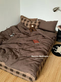 Fre Color Colion Pure Cotton Pleated Four-Piece Set Bedding Quilt Cover Pillowcase Bed eet id Pattern Chinese Sle