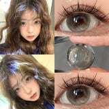 1 Pair Colored Contacts Lenses with Myopia 0 to -8.00 Degree Large Eyed Black Lenses Soft Korean Lenses Natural Lenses