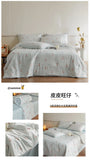 A-Class Double-Layer Soy Fiber Summer Quilt Air Conditioning Single Person Cool Thin Quilt Breathable for Student Home Textiles