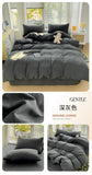 Solid Color Bedding Set Kids Twin Full Queen Size Washed Cotton Single Couple Duvet Cover Set Quilt Cover Pillowcases Bed Linen