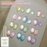 15ML Pink Crystal Cat Eye Magnetic Gel Nail Polish,  New Spring/Summer Nail Art, Pink Nail Polish
