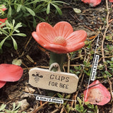 Resin Floral Bees Watering Station Feeding & Watering Supplies Garden Floral Bee Feeder with Butterfly Bath Tub Outdoor Decor