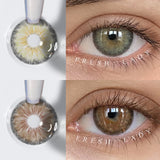 1 Pair Natural Look Green Color Contact Lenses Fresh Lady Mi22-5 Yearly Soft Contacts Beauty Eye Lens for Daily Makeup Artist
