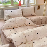 Wrinkled Yarn Washed Cotton Four Piece Set Duvet Cover Set Bed Sheet Three Piece Set Non Pure Cotton Bedding Set