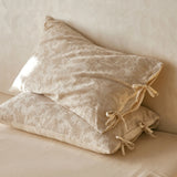 2 Pcs Class A  Linen Cotton Pillow Cases Wabi-sabi Aesthetic Beige Pillowcase for Bed Skin-friendly Bed Sleep Pillow Cover 48x74