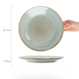 Japanese Retro Style Home Ceramic High Value Fruit Salad Plate Western Steak Plate