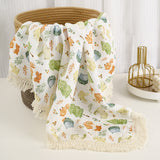 Cotton Muslin Baby Swaddle Blanket Tassel Receiving Blanket for Newborn Baby Items Bedding Swaddle Wrap Babies Stroller Cover