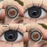 2PCS Color Contact Lenses (Pearl Series) Brown Natural Lenses Gray High Quality Eye Contacts 14.5mm Big Pupil Beauty Lense