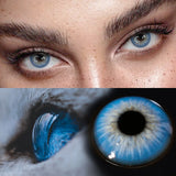 Yearly Disposable Cat Eyes Colored Contact Lenses 1 Pair Grey Brown Natural Small Pupil Beauty Makeup Color Contacts