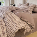 New Style Natural Linen Crinkled Yarn Duvet Cover Skin-friendly, Breathable Pillowcase and Quilt Cover