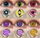 2Pcs/Pair Cosplay Color Contact Lenses for Eyes Anime Accessories Orange Pink Green Rainbow Lens Pupilentes