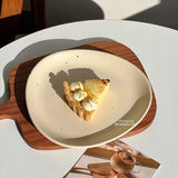 Ins Style Triangular Plates High-end Ceramic Cake Dessert Tray Exquisite Household Breakfast Plate Simple Splashed Ink Tableware