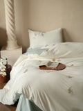 Pure Cotton  Embroidery Bedding Cover Ins Sle Single Piece Cotton Flannel Duvet Cover Skin-friendly All Seasons