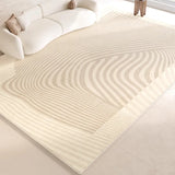 Cream Style Living Room Sofa Large Area Carpets Line Bedroom Bedside Carpet Beige Minimalist Cloakroom Rug Soft Balcony Rugs 