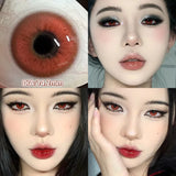 2pcs/pair Cyber Series Halloween Colored Contact Lenses for Makeup Eyes Big Pupils Red Contact Lenses Brown Lens Myopia