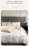 Flower Printed Duvet Cover Set Satin Silk Bed Cover Sets for Summer Queen/King Size Silky plumones de cama Coolling Bedding Set