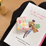 Ins flower colorful imd shell for apple airpods 1 3 2 pro 2nd 4 wireless bluetooth charging box earphone case pendant cover