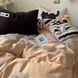 Super Soft Cloud Wash Cotton Four-Piece Set of Student Dormitory Three-Piece Set of Bed Bamboo Cartoon Bedding Set