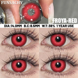 1 Pair Cosplay Demon Contact Lenses for Eyes Anime Lenses for Halloween Colorcon y2k Eye Contacts Cosmetic Red Softlens