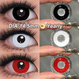 Yearly Use Halleoween Contact Lenses For Cosplay Color Contact Lenses White Contacts Lenses For Makeup White Mesh Lens