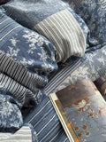 Blue Floral Cotton Duvet Cover Color Woven Embroidered Double Layered Bedding eet Set Tee Four Piece Set 5m 8 Student C...