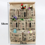Home Storage & Organization Multilayer Fabric Hanging Storage Bag for Door Wall Wardrobe Dormitory Creative Organizer