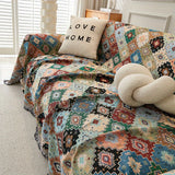 1PC Sofa Towel Jacquard Sofa Blanket With Tassels Double Face Usable Four Seasons Universal Pet Friendly Home Decor