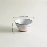 Underglaze Color Household Rice Bowl Ceramic Japanese Tableware Rice Bowl