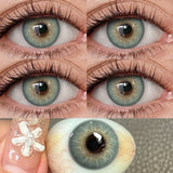 1 Pair Colored Contact Lenses Natural Brown Lenses Green Eyes Contact Makeup Beauty 14.50mm Yearly