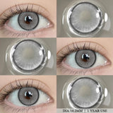2 Pcs Colored Contact Lenses for Gray Eye Lenses Natural Gray Contact Lens Blue Contact Yearly Fashion Green Pupils
