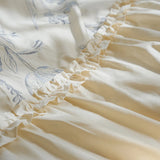 Vintage French Elegant Embroidery Bedding Set 1000TC Egyptian Cotton Brushed Duvet Cover Set Bed Sheets Fitted Sheet Pillowcases