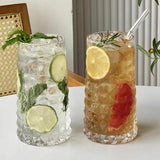 Creative Diamond Glasses Cup Ice American Coffee Cups Juice Cold Drink Cup Water Glass Cups With Straw Drinkware Accessories