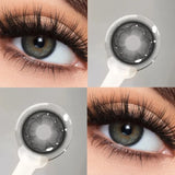 1pair Big Eyes New Colorld Contact Lenses for Eyes Super Natural Brown Eyes Gray Beautiful Black Pupils 14.5mm Lenses